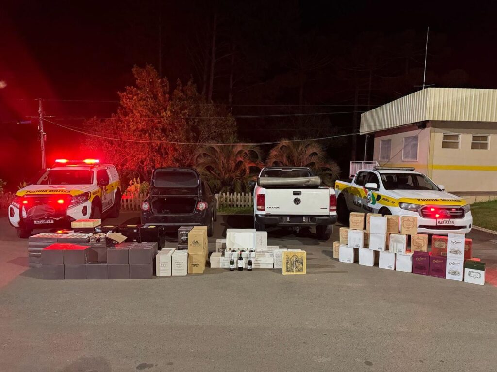 Operação apreende 850 garrafas de vinho e prende três pessoas por crimes transfronteiriços em SC